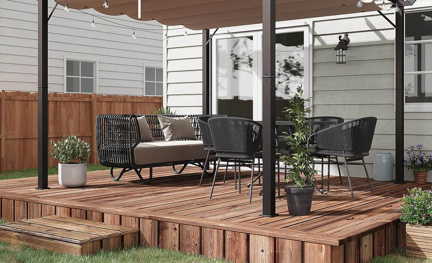 raised patio ideas on a budget